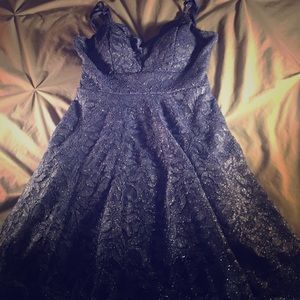 Sparkling ice blue dress.
